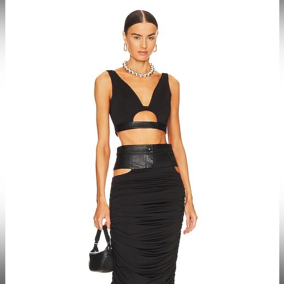 Revolve/ Creek Ocak cut out crop top in black. Size S. New with tags. - Picture 4 of 4